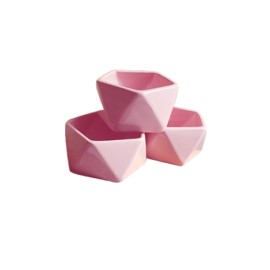 Juego de macetas geométricas