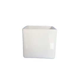 Maceta Cerámica Cubo Minimalista