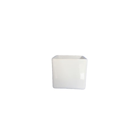 Maceta Cerámica Cubo Minimalista