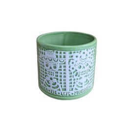 Maceta cerámica papel picado día de muertos