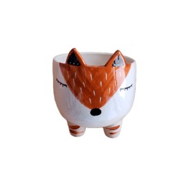 Maceta con patas de cerámica zorrito