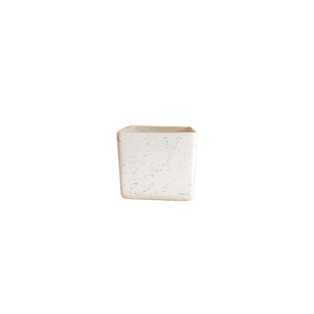 Maceta cubo de cerámica