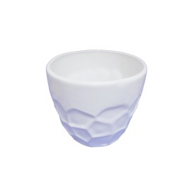 Maceta de cerámica con relieve