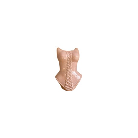 Maceta de cerámica corset