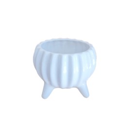 Maceta de cerámica molcajete