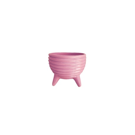 Maceta de cerámica molcajete