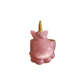 Maceta de cerámica unicornio