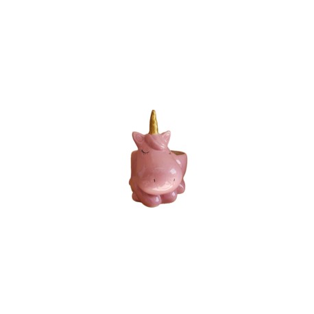 Maceta de cerámica unicornio
