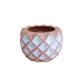 Maceta terracota con esmalte