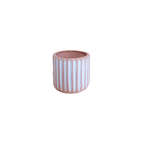 Maceta terracota con esmalte